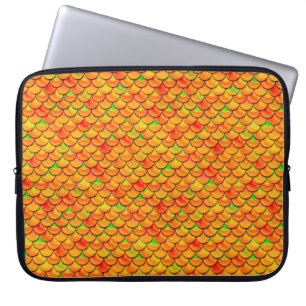 Protection Pour Ordinateur Portable Balances orange et verte tombées