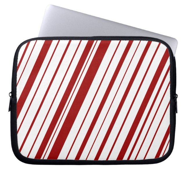 Protection Pour Ordinateur Portable Bande diagonale ~ Maroon (Devant)