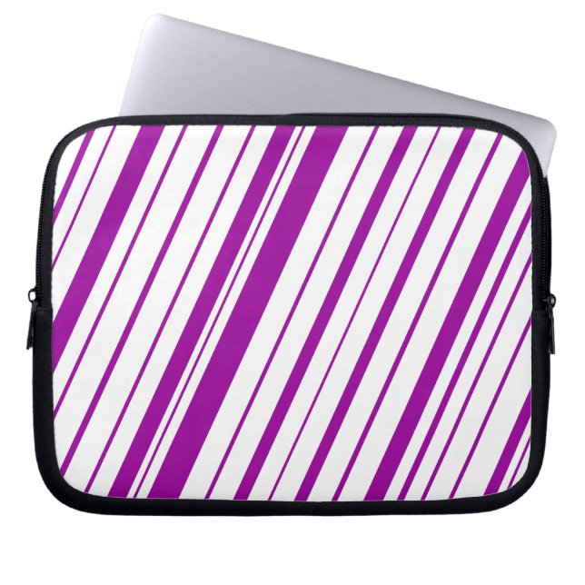 Protection Pour Ordinateur Portable Bande diagonale ~ Violet (Devant)