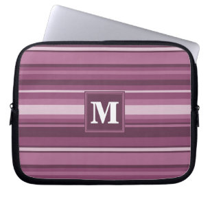 Protection Pour Ordinateur Portable Bandes mauves de monogramme