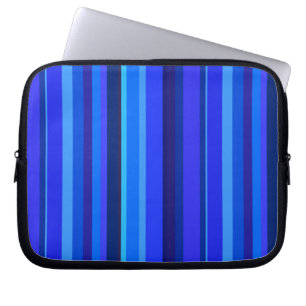 Protection Pour Ordinateur Portable Bandes verticales bleues