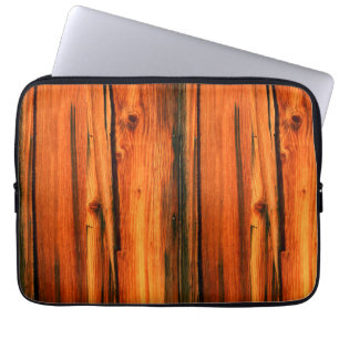 Protection Pour Ordinateur Portable Barres brunes patinées