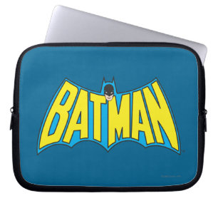 Protection Pour Ordinateur Portable Batman Logo Vintage bleu jaune