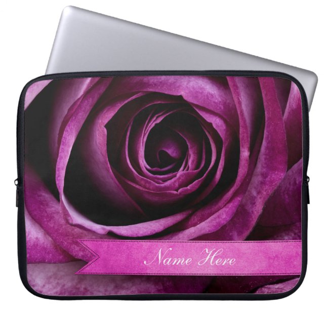 Protection Pour Ordinateur Portable Beau rose dramatique élégant de pourpre avec le (Devant)
