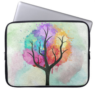 Protection Pour Ordinateur Portable belle peinture Abstraite à l'huile d'arbre Pastel