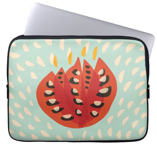 Protection Pour Ordinateur Portable Belle tulipe abstraite décorative (Devant)
