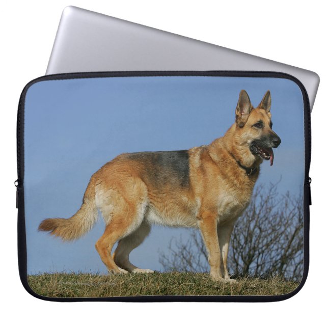 Protection Pour Ordinateur Portable Berger allemand aux cheveux longs Brown 2 (Devant)