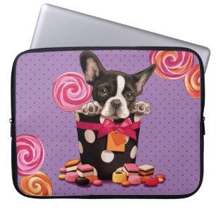 Protection Pour Ordinateur Portable Bouledogue français et sucrerie