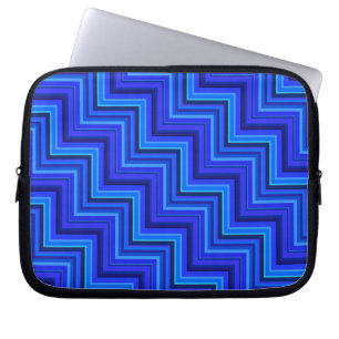 Protection Pour Ordinateur Portable Brayures bleues escaliers motif
