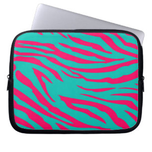 Protection Pour Ordinateur Portable Caisse protectrice animale d'impression turquoise