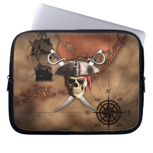 Protection Pour Ordinateur Portable Carte de pirate