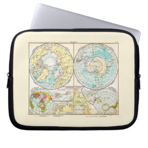 Protection Pour Ordinateur Portable Carte polaire de langue allemande