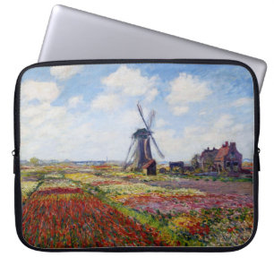 Protection Pour Ordinateur Portable Champ de Monet des tulipes avec la douille