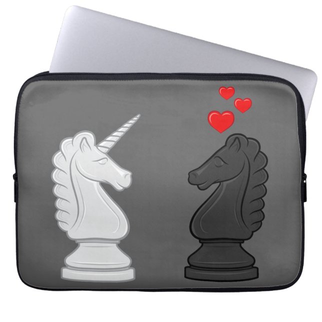 Protection Pour Ordinateur Portable Chevalier d'échecs de licorne (Devant)