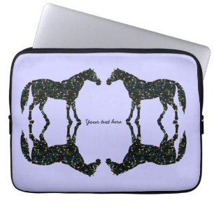 Protection Pour Ordinateur Portable Chevaux de bleu de réflexions