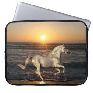 Protection Pour Ordinateur Portable Chevaux d'imaginaire : Coucher du soleil