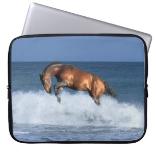 Protection Pour Ordinateur Portable Chevaux d'imaginaire : Selle Francais et mer