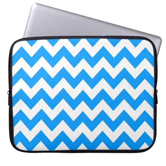 Protection Pour Ordinateur Portable Chevron bleu clair (Devant)