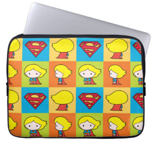 Protection Pour Ordinateur Portable Chibi Supergirl retournement de caractère