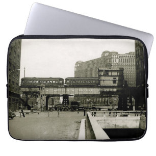 PROTECTION POUR ORDINATEUR PORTABLE CHICAGO MERCHANDISE MART TROLLEY TRAIN COULEUR D'E