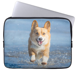 Protection Pour Ordinateur Portable Chien de corgi de Gallois de Pembroke fonctionnant