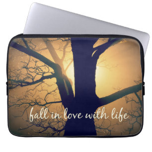 Protection Pour Ordinateur Portable Chute d'inspiration en amour avec la vie Citation