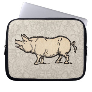 Protection Pour Ordinateur Portable Cochon Antique Porc Mignon Vintage