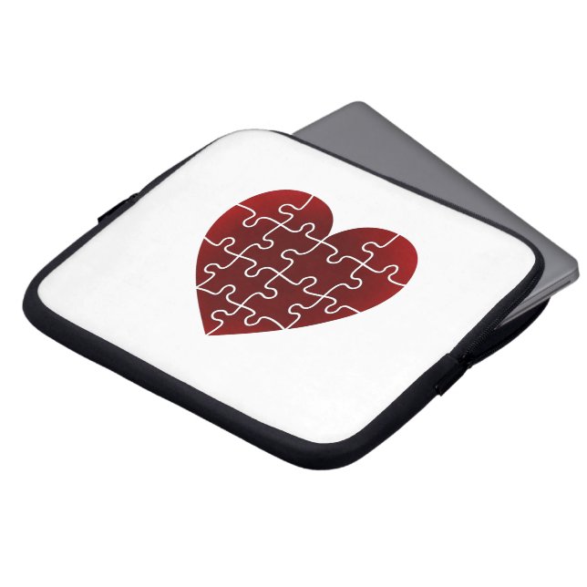 Protection Pour Ordinateur Portable Coeurs perplexes (Devant haut)