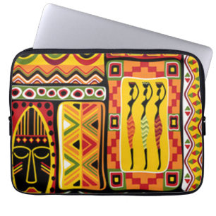 Protection Pour Ordinateur Portable Collage d'impression couleur Motif africain