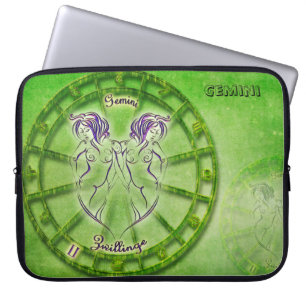 Protection Pour Ordinateur Portable Conception d'astrologie de zodiaque de Gémeaux
