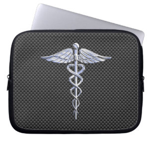 Protection Pour Ordinateur Portable Copie Médicale de fibre de carbone de symbole de