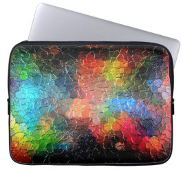 Protection Pour Ordinateur Portable Couleurs dynamiques abstraites de la peinture |