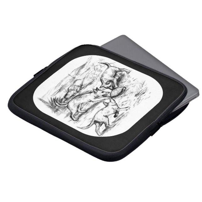 Protection Pour Ordinateur Portable Coyote Pups (Devant haut)