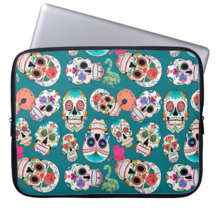 Protection Pour Ordinateur Portable Crânes de sucre colorés