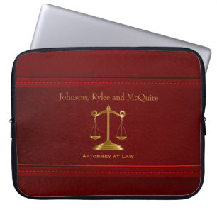 Protection Pour Ordinateur Portable Cuir rouge profond haut de gamme - Conception ⚖