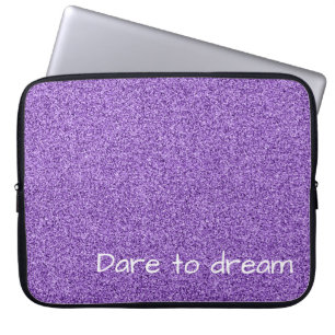 Protection Pour Ordinateur Portable Custom text faux glitter