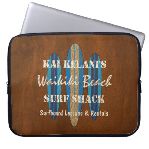 Protection Pour Ordinateur Portable Customise des signes surf Monogramme Hawaiian Surf