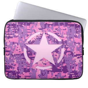 Protection Pour Ordinateur Portable Décor Camouflage numérique rose-chaud