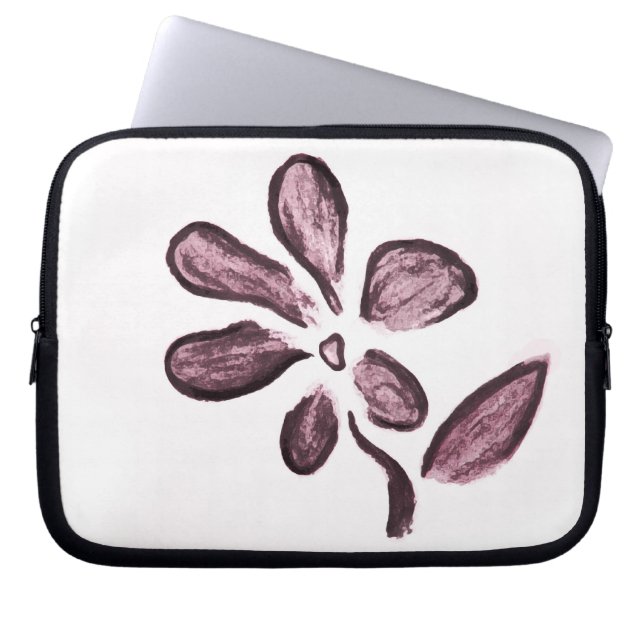 Protection Pour Ordinateur Portable Dessin de fleurs (Devant)
