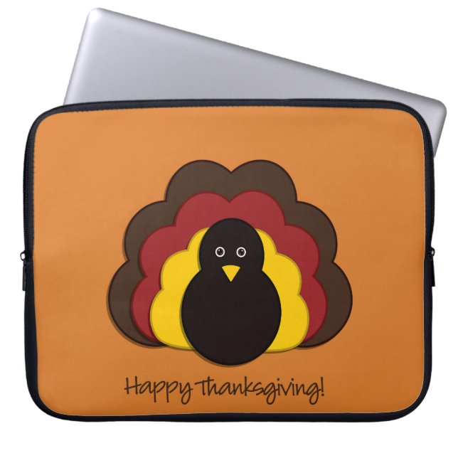 Protection Pour Ordinateur Portable Dinde de Thanksgiving (Devant)