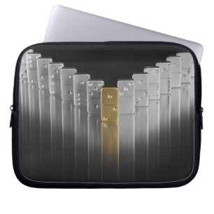 Protection Pour Ordinateur Portable Dominos d'or et d'argent