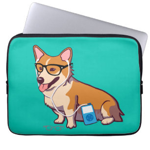 Protection Pour Ordinateur Portable Douille d'ordinateur portable de corgi de hippie