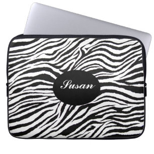 PROTECTION POUR ORDINATEUR PORTABLE DOUILLE DU ZÈBRE PRINT-MONOGRAM-LAPTOP