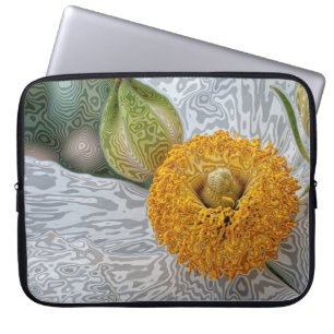 Protection Pour Ordinateur Portable Douille florale unique d'ordinateur portable : 15"