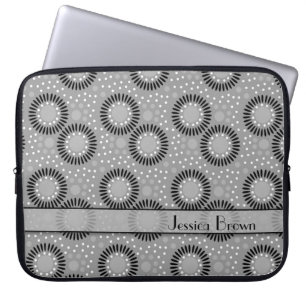 Protection Pour Ordinateur Portable Douille grise d'ordinateur portable de pois de