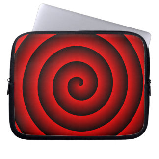 Protection Pour Ordinateur Portable Douille hypnotique rouge et noire d'ordinateur