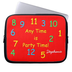 Protection Pour Ordinateur Portable Douille rouge d'ordinateur portable de temps de