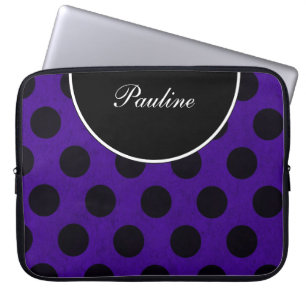 Protection Pour Ordinateur Portable Douilles pourpres de monogramme d'ordinateur