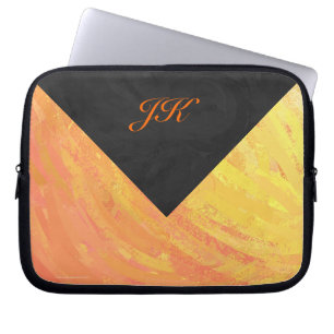 Protection Pour Ordinateur Portable Dragons Oeil orange et noir Monogramme