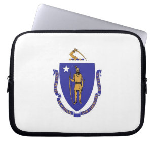Protection Pour Ordinateur Portable Drapeau d'Etat du Massachusetts